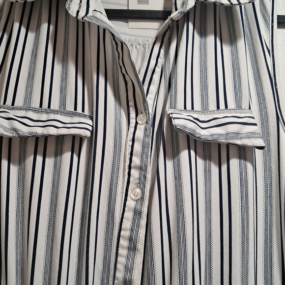 NWT Indigo Rose Striped Sleeveless Shirt Dress with Belt - Size M - Picture 13 of 16